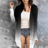 Women's Casual Fashion Floral Print Long Sleeve Mid-Length Cardigan Jacket