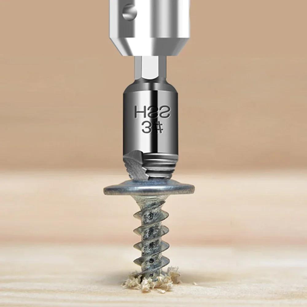 5 Piece Screw Extractor Set High-Speed Steel Hex Shank for Removing Damaged Screws and Bolts Tool Kit
