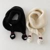 Soft Kids Knitted Scarf Windproof Fluffy Ball Neckerchief Fashion Children Neck Warmer  Outdoor Use