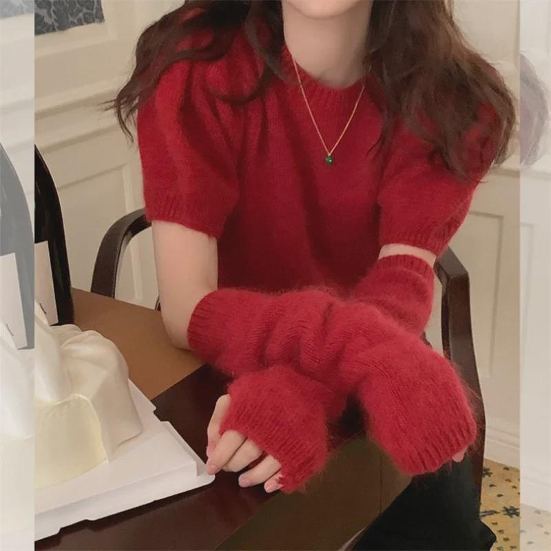 Korean Puff Sleeve Sweater for Women - New Design, Versatile for Autumn, Winter, and Spring