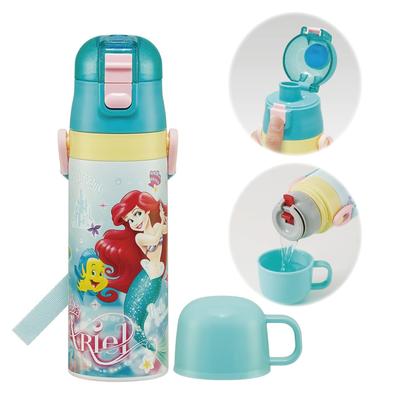 Skater Lightweight Stainless Steel Water Bottle 430ml Disney Ariel 24 For Children Direct Drinking Cup Drinking Cup Included Stainless Steel