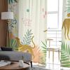 Leopard Tropical Palm Turtle Bamboo Bedroom Transparent Sheer Curtains Holiday Decoration Window Voile Tulle Curtain