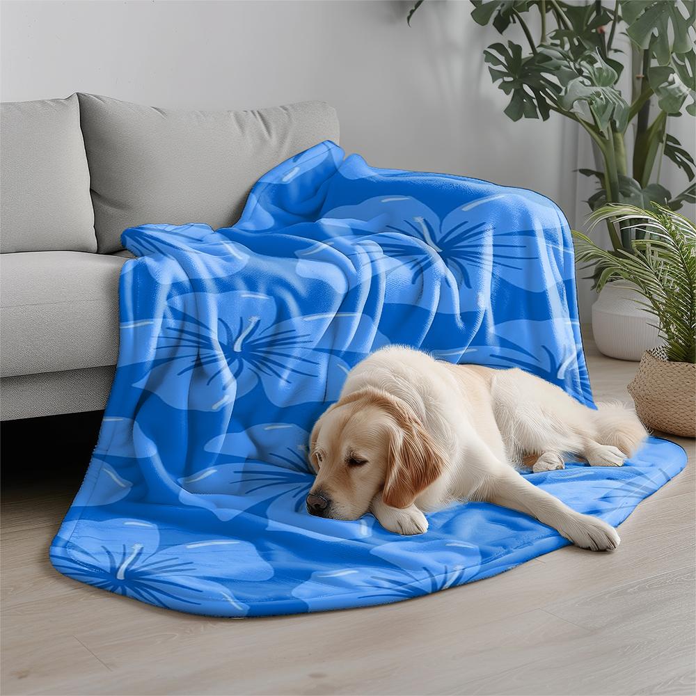 Floral Pattern Blanket Microfiber Flannel Cover Blanket Bedroom Living Room Sofa Soft And Comfortable Home Decoration