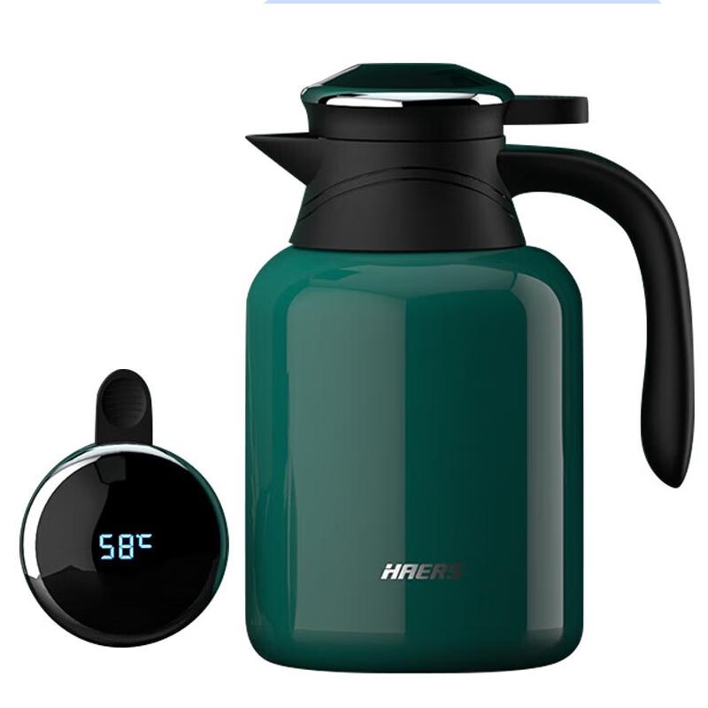 Haers 1.5L Stainless Steel Insulated Pot with Temperature Display