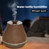 Cool Mist Humidifier Dark Wood Kettle Shape Diffuser with Auto Shutoff, 7-Color Night Light, 3 Timer, Quiet & Energy Efficient