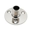 Round Flange Marine Antenna Mount with Three Countersunk Holes, 316 Stainless Steel 1 Inch Threaded Boat Base for Yacht Marine Hardware Repair