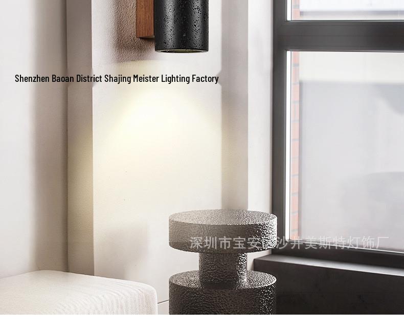 Black and Yellow Travertine Minimalist Wall Sconce for Bedroom, Living Room, or Staircase