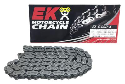 EK Motorcycle Chain Steel 64L SKJ Press Clip QX Ring Seal 420SR-X (Semi Joint)