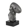 Bedlington Terrier, Rothbury Terrier, Rodbery Terrier - Figurine On Marble, Covered with Silver Metal, Handmade, Brand Art-Dog