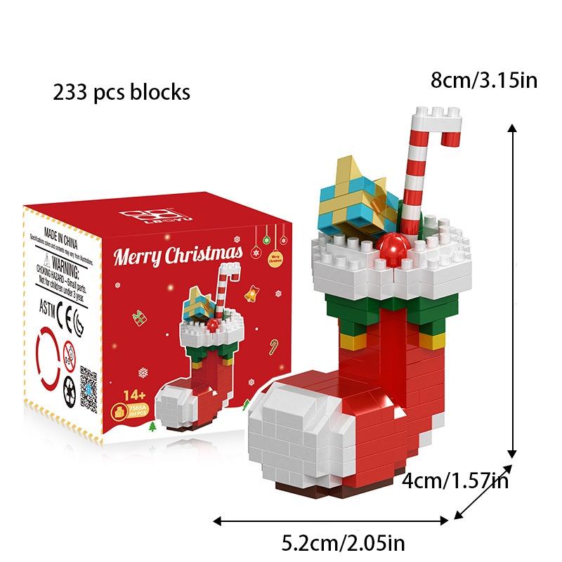 Interactive Christmas Tree Toy Compatible With Lego Plastic Material Non-electric Diy Customizable