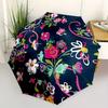 1pc Floral Pattern Automatic Open/close Umbrella, 8-Rib sturdy structure, Portable Travel Umbrella, Parties, Everyday Use, Outdoor Accessory
