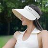 Women Outdoor Summer Visor Hat UV Resistant Large Brim Adjustable Foldable Sun Proof Tennis Cap Golf Hats
