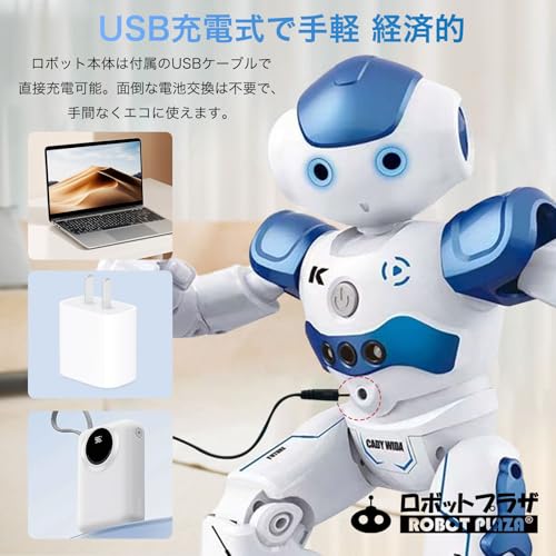 ROBOT PLAZA Robot Toy for Elementary School Kids, Moving, Birthday Gift for Boys and Girls, Educational Toy (Blue)