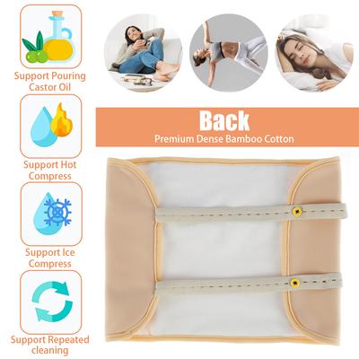 Reusable Oil Wrap Mess-Free Oil Pack Wrap with Adjustable Straps Comfortable Oil Pack Castor Oil Pack Castoroil Pack Kit Waist
