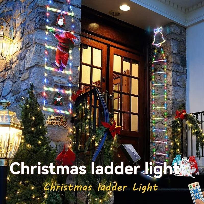 Christmas LED Santa Claus Climbing Ladder Light USB Plug 8 Flashing Modes Home Navidad Party Decoration Xmas Tree Wall Window