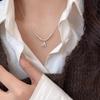 Korean Pearl Necklace: High-End Silver Clavicle Chain with Niche Design, Perfect for Light Luxury and Sweater Pendants.