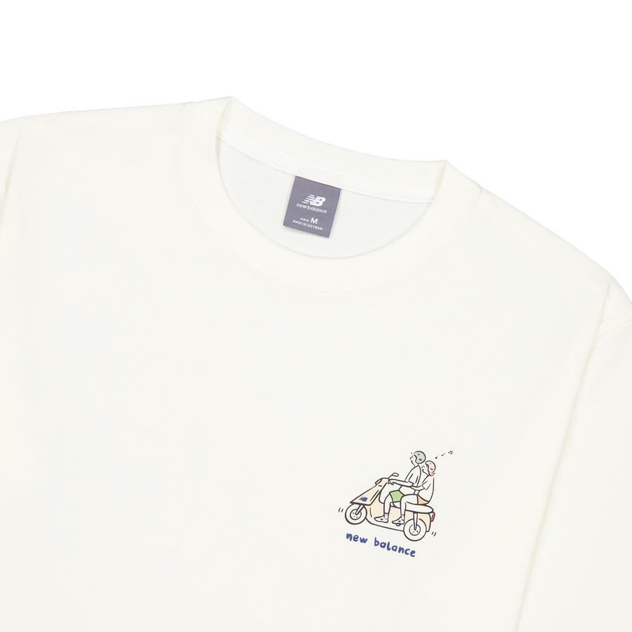 New Balance T Shirt Unisex Ivory White NEE26171-IV