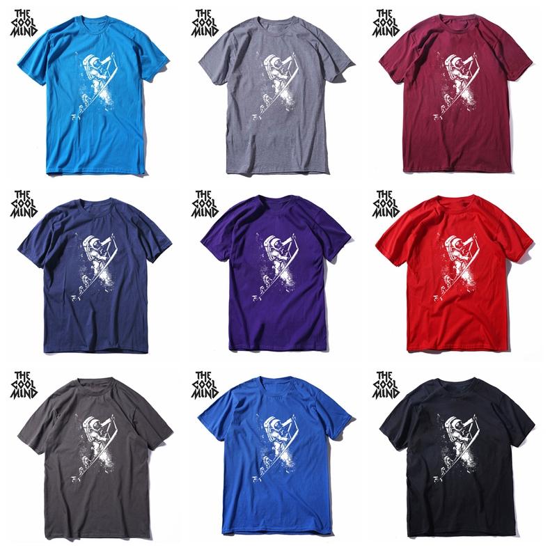 COOLMIND 100% Cotton Short Sleeve Summer Space Moon Men T Shirt Casual Summer Loost Men Tshirt Cool t-shirt Male Mens Tee Shirt