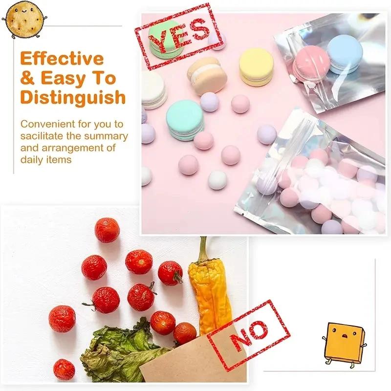 50pcs Smell Proof Mylar Bags Holographic Laser Color Plastic Pouch Candy Suger Tea Jewelry Beauty Retail Storage Party Gift Zip Lock Bag
