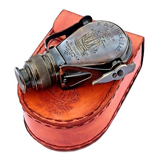 Lornetka mosiężna, prezent dla poszukiwacza przygód, prezent dla syna, grawerowany teleskop, prezent na wędrówki, prezent na rocznicę, prezent dla męża