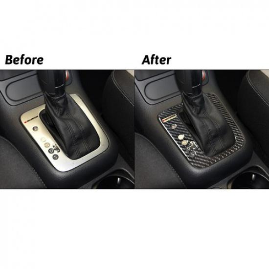 For Volkswagen Tiguan Carbon Fiber Interior Automatic Gear Shift Cover Trim