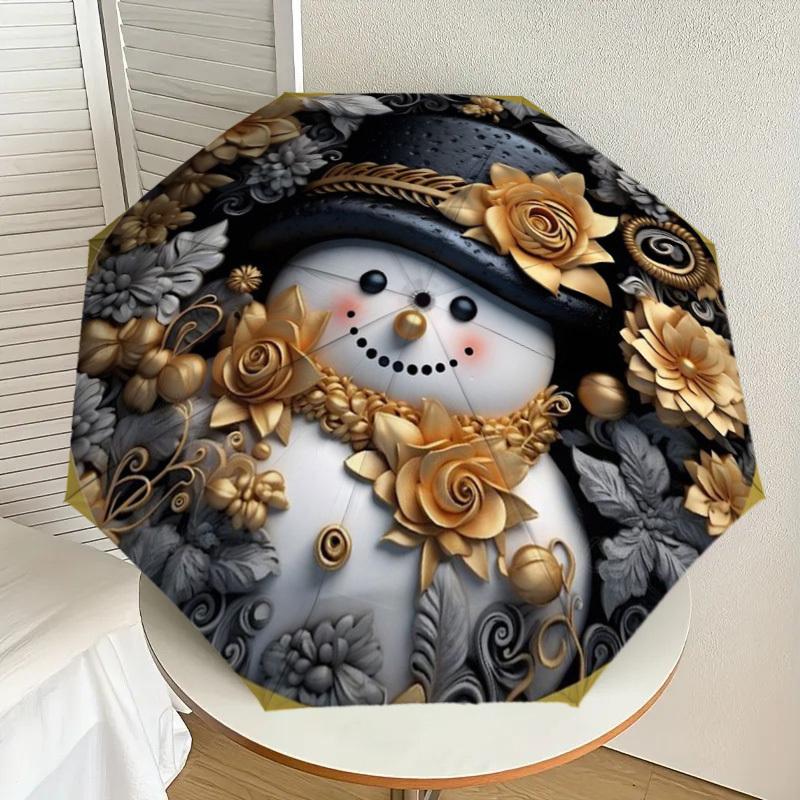 

1pc Winter Wonderland Automatic Folding Umbrella - Compact 8-Rib Design,Perfect Gift for Friends & Family yy250926071