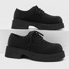 Fashion Classic British-Style Round-Toe Leather Shoes Non-Slip Comfortable Casual Dress Shoes Solid-Color Footwear for Youth Streetwear