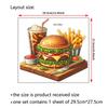 Burger and Cola Fast Food Wall Stickers, Removable Anti-Static Waterproof Self-Adhesive PVC Decals for Kitchen Living Room Cafe Decoration