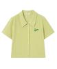 Mayol Print Terry Short Sleeve Polo Cardigan_Tail Green
