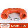 8*5mm PU Recoil Air Hose SP20-PP20 Quick Connect Fittings Pneumatic Spiral Hose  Air Compressor