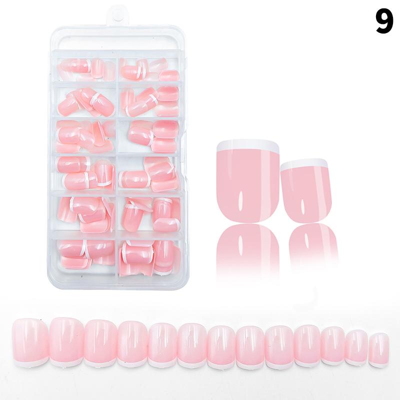 120 buc/cutie Unghii French Press On Nude Roz Mat 12 mărimi Pătrate Extra Lungi Acoperire Completă Gel Moale Vârfuri Unghii False Extensie Unghii
