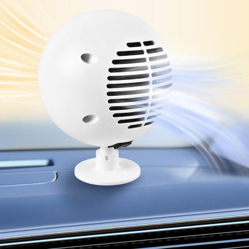 Desempañador de parabrisas con calefacción rápida, ventilador calefactor portátil, desempañador de parabrisas, secador calefactor autoadhesivo, ventilador calefactor de 12 V