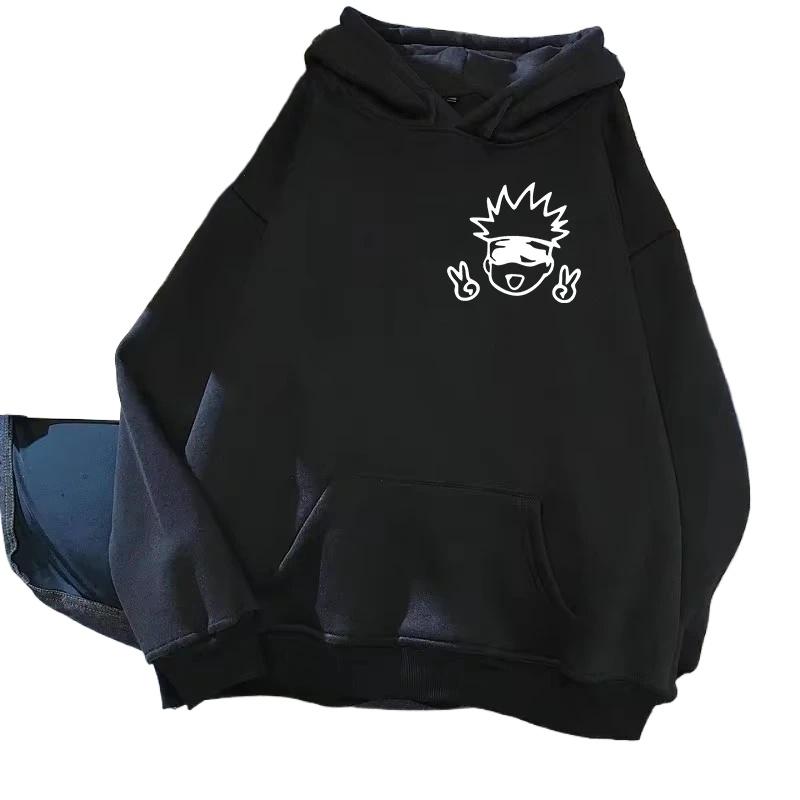 Hanorace anime cu glugă, model mare Kawaii, Gojo Satoru, grafică streetwear, hanorace și bluze pentru femei