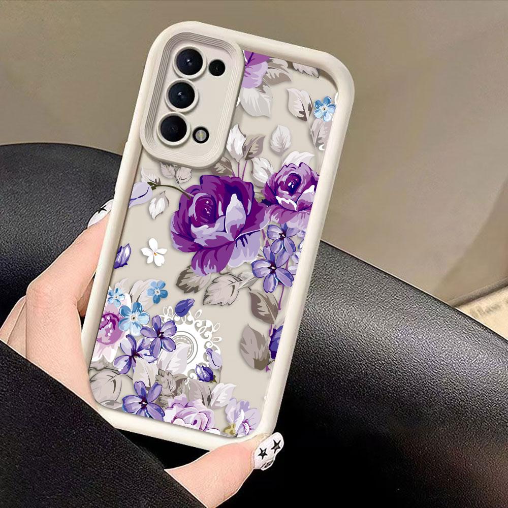 Beautiful Purple Flowers Cover Phone Case For Oneplus 8T 9R 10R 11 12 13 13T 15 NORD ACE CE 2 3 4 5 6 LITE TPU Case DIY Shell