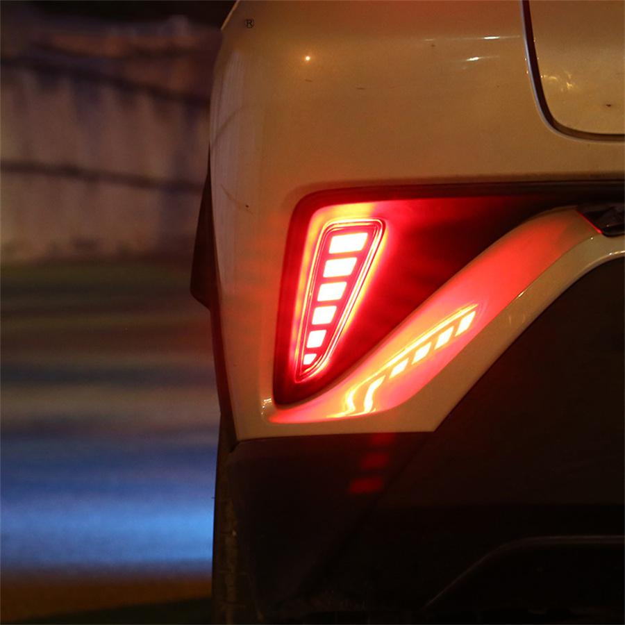 For 2016-2020 Toyota C-HR CHR LED Rear Fog Lights Tail Bumper Brake Light 3Pcs