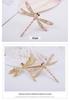 Elegant Dragonfly Brooch for Women - Gold-Plated, Zircon-Studded, Luxurious Accessory.