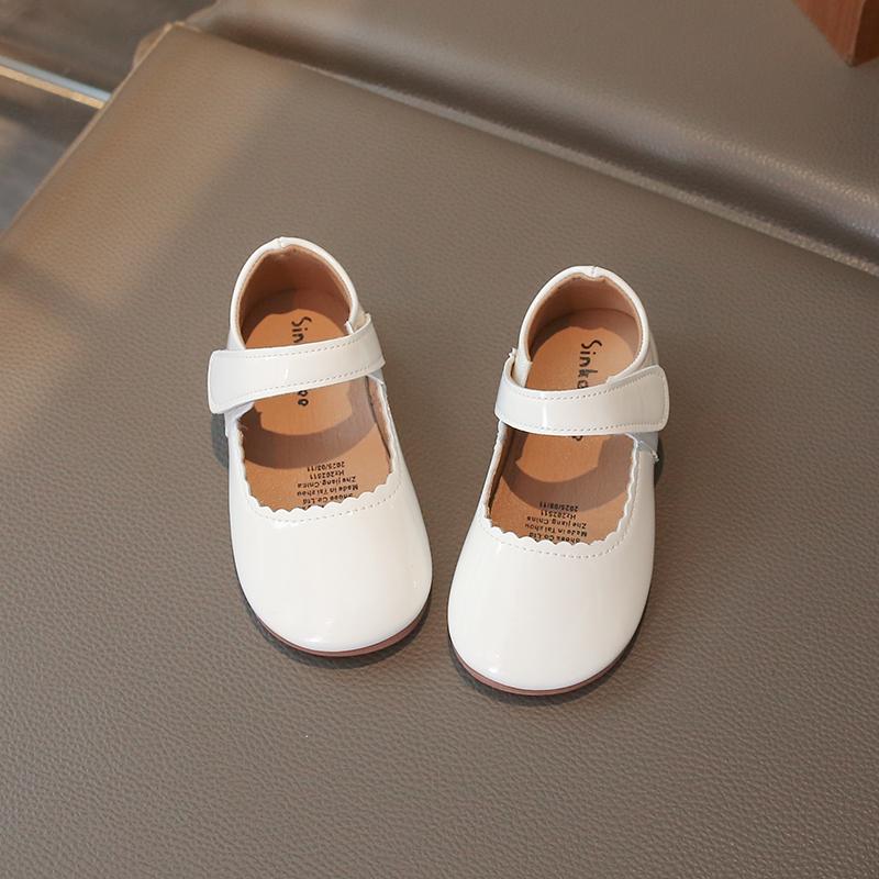 

Girls Soft Bottom Multi-color Leather Spring Autumn New Baby Girl Bright Color Leather England Style Breathable Princess Shoes 25