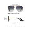 Gradient Color Sunglasses Men's Large Metal Frame SunglassesWomen UV400 Protection