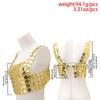 Fashion Sequin Tops Body Jewelry Sparkly Rave Outfit Costume Accessories Hollow Out Backless Girls