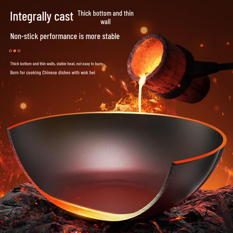 Supor Pre-Seasoned Titanium Cast Iron Wok