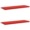2 Piece Bench Cushions SOEST 2 Pcs. 100percent Polyester Red