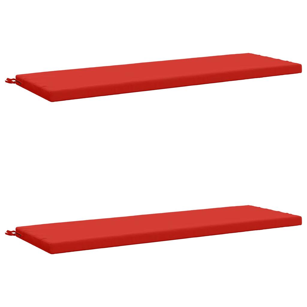 2 Piece Bench Cushions SOEST 2 Pcs. 100percent Polyester Red
