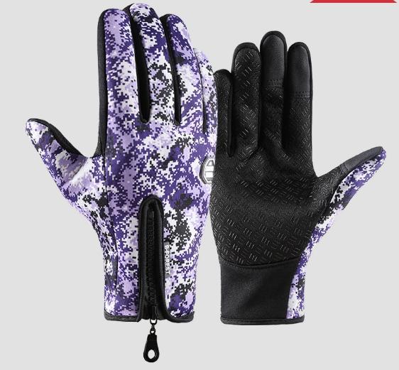 

Waterproof Windproof Touchscreen Zipper Winter Gloves Warm Motorcycle Riding Snowboard Cold Weather Driving Gloves XL