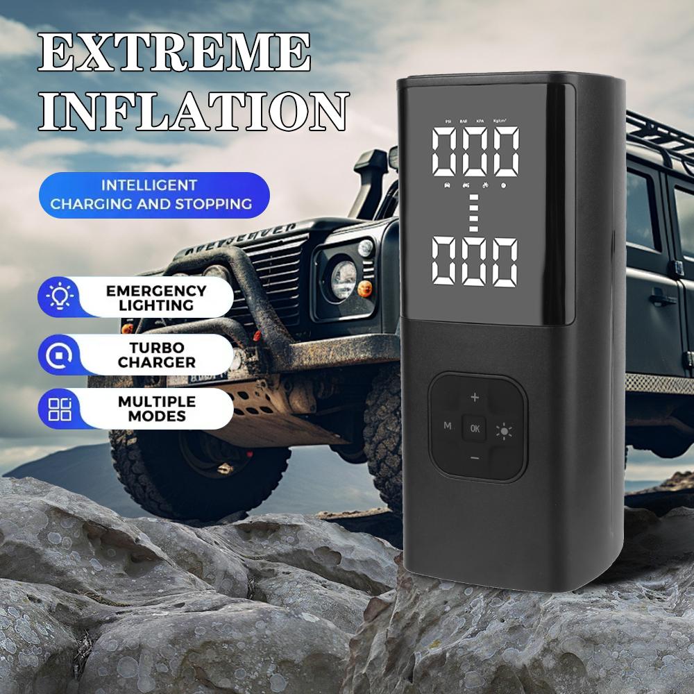 Portable Car Air Compressor Super Power Inflatable Pump Digital Wireless For Motorcycles Pickup Truck Tyre Air Pump
