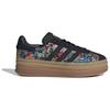 Liberty London X Adidas Gazelle Bold Bloemenborduurwerk Dames Sneakers Zwart Core-Black Leverancierskleur JI2572