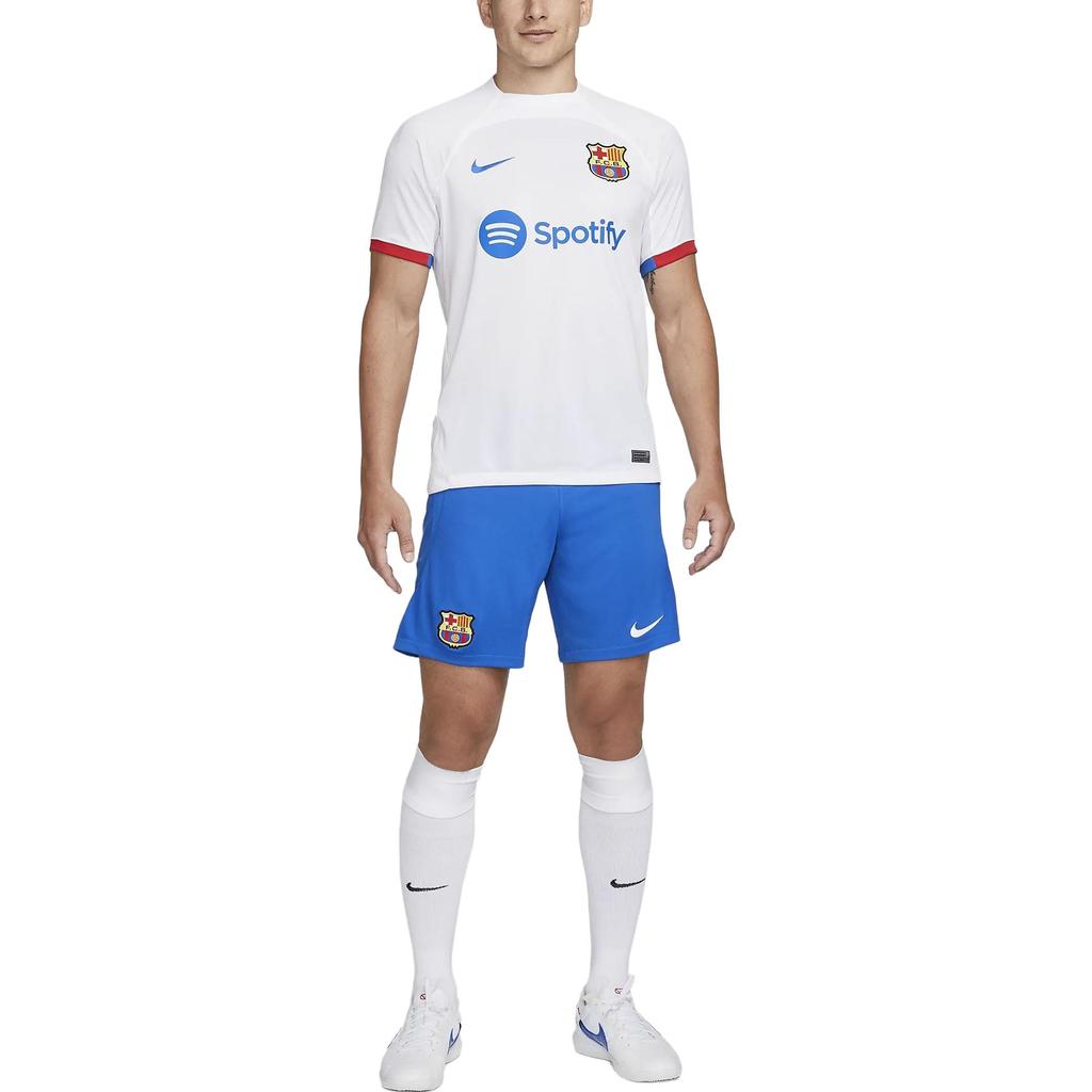 Nike Dri Fit F.C. Barcelona Soccer Jersey 2023 24 Season Men's White DX2686-101