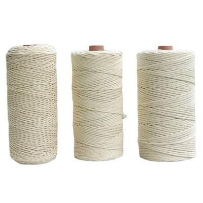 Pamut finom tekercselt fonal gobelin szőtt nedvszívó kötél háromszálú pamutkötél mesterséges durva pamutkötél kötözés 1mm 2mm 3mm 4mm 5mm 6mm