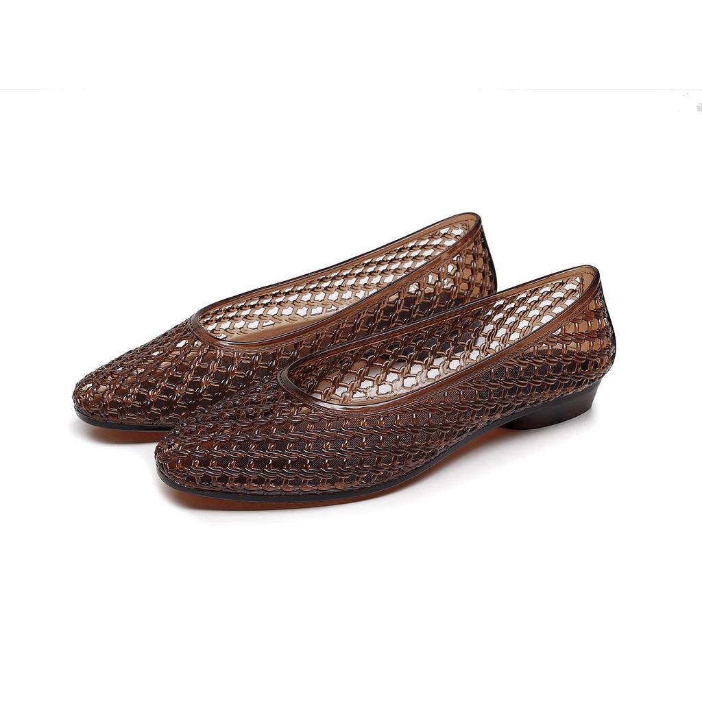 Korean Shallow Mesh Slip-On Women's Transparent Casual Sandals