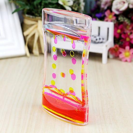 Timer Funny Stress Relief Bright Color Liquid Motion Bubbler Toy for Bedroom