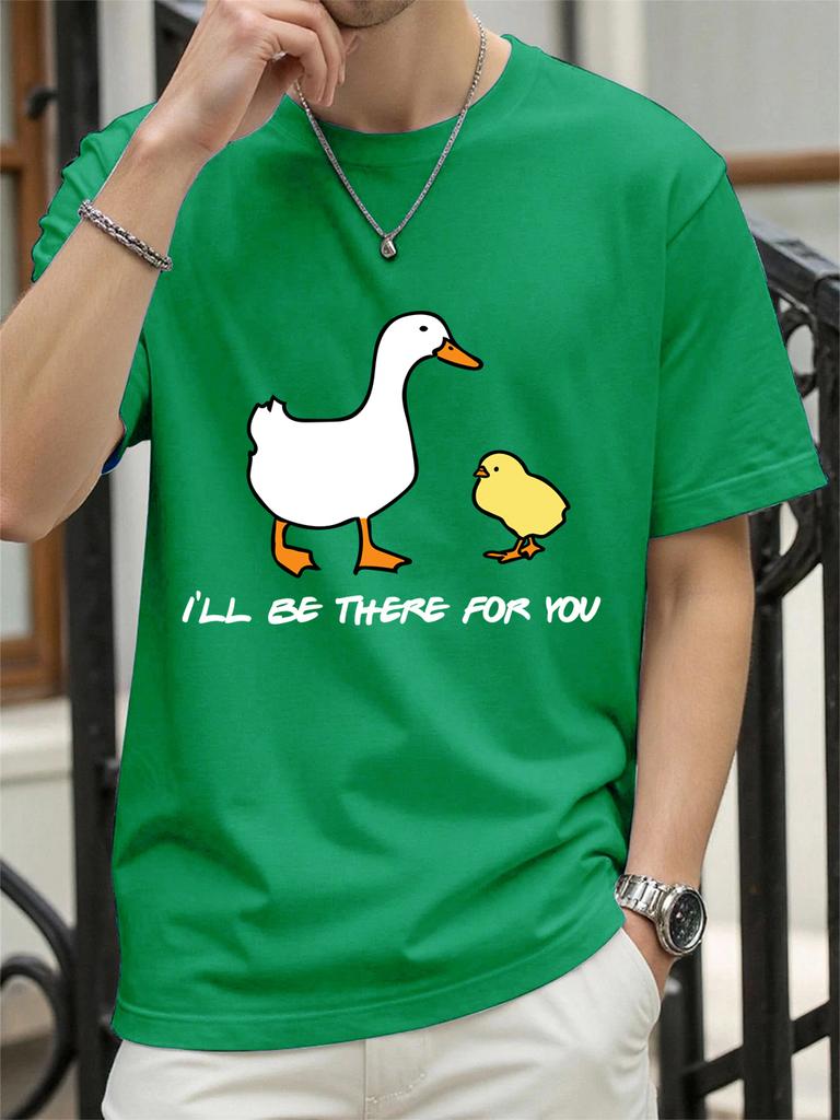 Goose Will Be There For You Printed TShirts Womens Summer Cotton Tops Loose ONeck Soft Short Sleeve T Shirts Casual Clothes